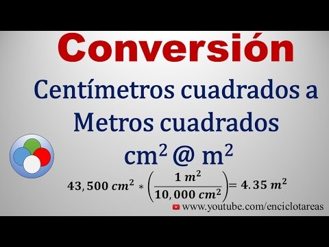 Video: Cómo Convertir Cm Cuadrados A Metros Cuadrados