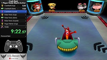 [Speedrun Oxide Max%] Crash Bash with Crash - 5:17:48 REUPLOAD