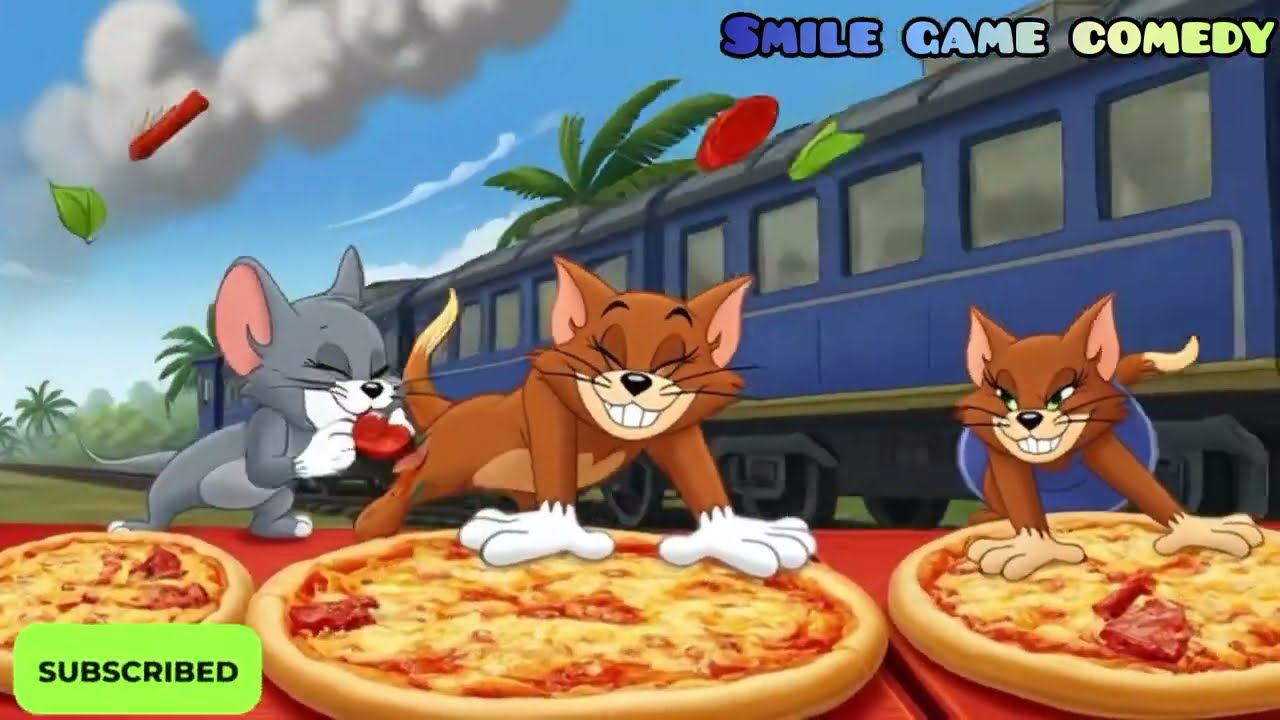 Tom & Jerry Pizza Catching Challenge 😂🍕 | Funny CartoonJerry Stole the Pizza! Tom’s Crazy Chase 🤪 