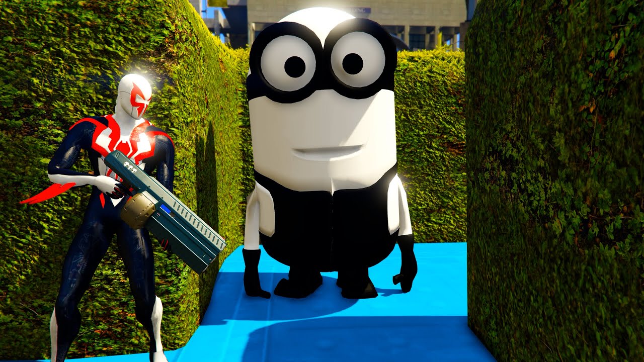 GTA 5 Funny Ragdoll Spiderman vs Blue Minion Epic Episode #22