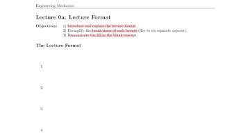 Engineering Mechanics 0a: Introduction