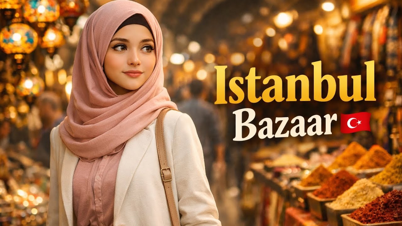 AI Girl Visiting Istanbul Traditional Bazaar 🇹🇷 | Turkey Travel Vlog