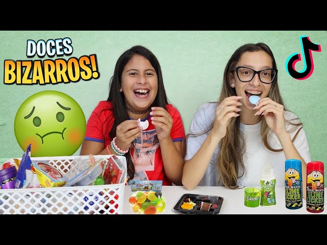 Experimentando doces bizarros do TIKTOK - feat @FamilyFun5 class=