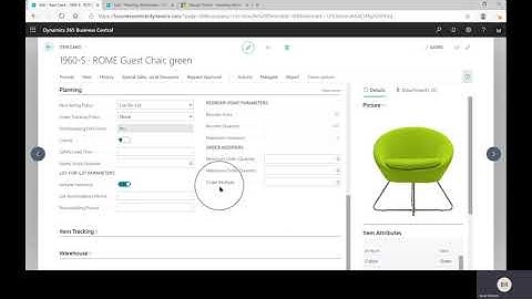 Planning Parameters in Dynamics 365 Business Central