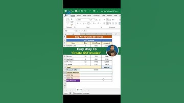 Create Professional GST Invoices in Minutes with Microsoft Excel 😮 #shorts