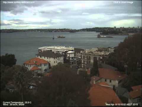 Sydney Webcam Time Lapse for Wed, 8th April 2015