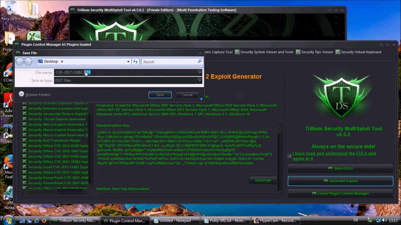 Trillium Security MultiSploit Tool v6.5.3 - Security Office Word CVE ...