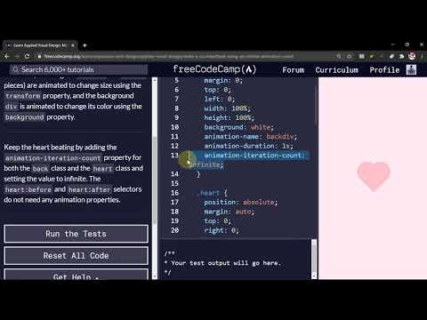 Applied Visual Design: Make a CSS Heartbeat using an Infinite Animation Count