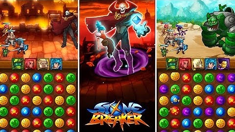 Stone Breaker: Match 3 RPG - Gameplay (iOS, Android)