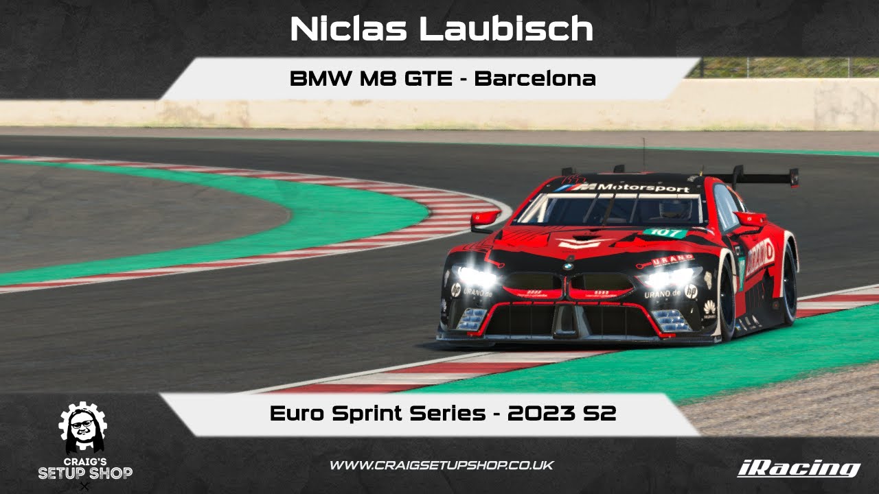 iRacing - 23S2 - BMW M8 GTE - Euro Sprint Series - Barcelona - Nic