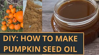 Let’s make some pumpkin seed oil | pumpkin season | Fall skincare 