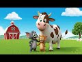 Tom and Jerry with the Funny Cow 🐮 | Farmyard Adventure for Kids 🌾🎵
