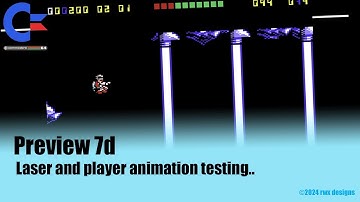 System X (Preview 7d) C64 - Laser and player animation testing..