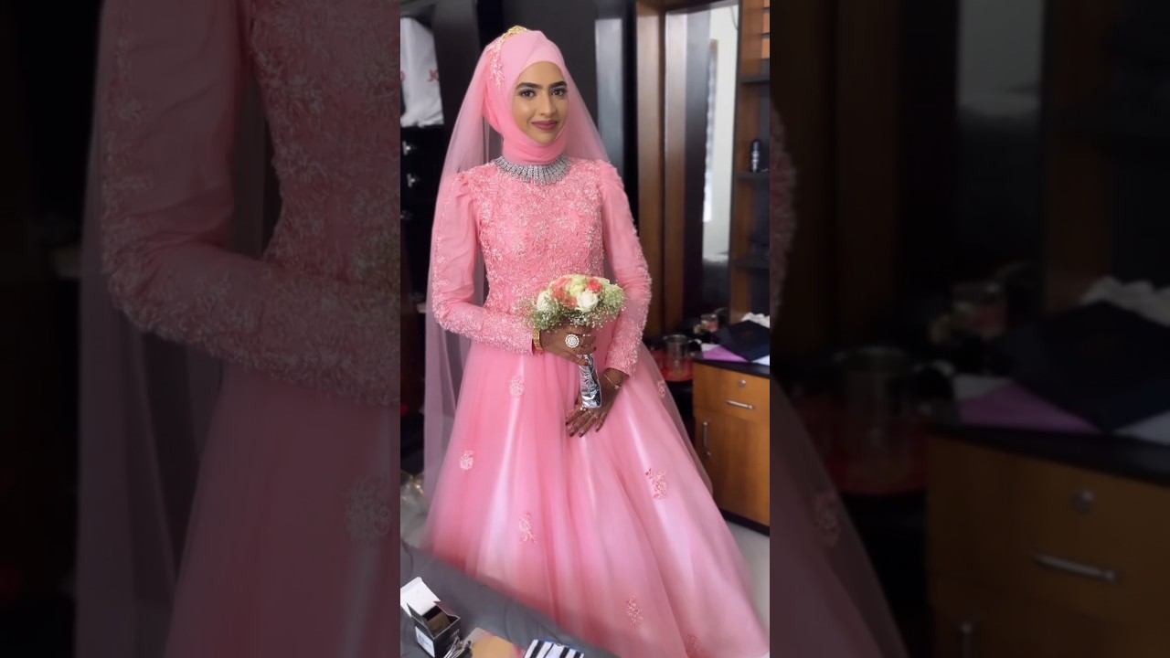 Muslim bridal gown & veil. Zatin Designers📍Kochi Thrissur Trivandrum 📞 +91 93494 38729 YouTube