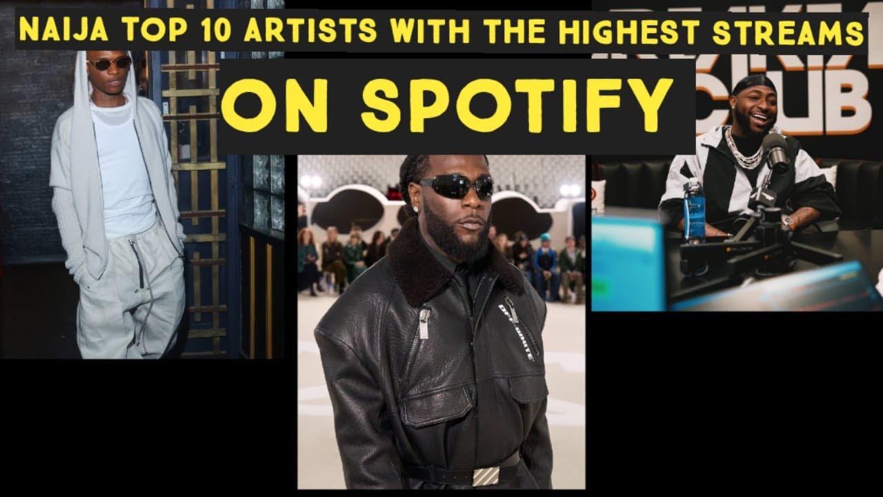 Top 10 Nigeria Music Artists with the Highest streams and monthly listeners on Spotify  || 5ive