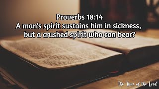 Proverbs 18:14 The Voice of the Lord  November 02, 2022 by Pastor Teck Uy
