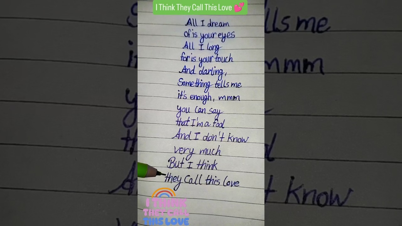 Learn English using Song : I Think They Call This Love with Matthew lfield #lyrics #shorts auf YouTube ansehen Learn English using Song : I Think They Call This Love with Matthew lfield #lyrics #shorts auf YouTube ansehen