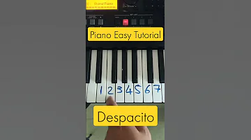 Despacito Piano Easy Tutorial With Number #pianotutorial #easypiano #despacito #ytshorts