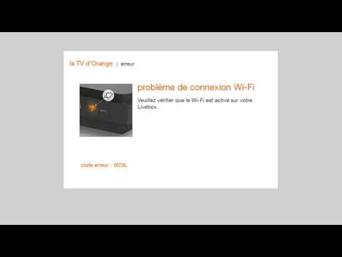 Erreur W23L orange box TV