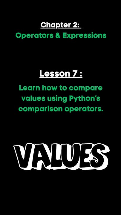 True or False? Learn Python Comparisons in 20 Seconds. (Lesson 7) # ...