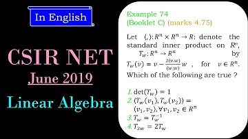CSIR NET MATHEMATICS | Linear Algebra | Inner Product Q.77(A) Q.68(B) Q.74(C)