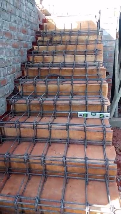 Reinforcement steel of Zigzag stairs..