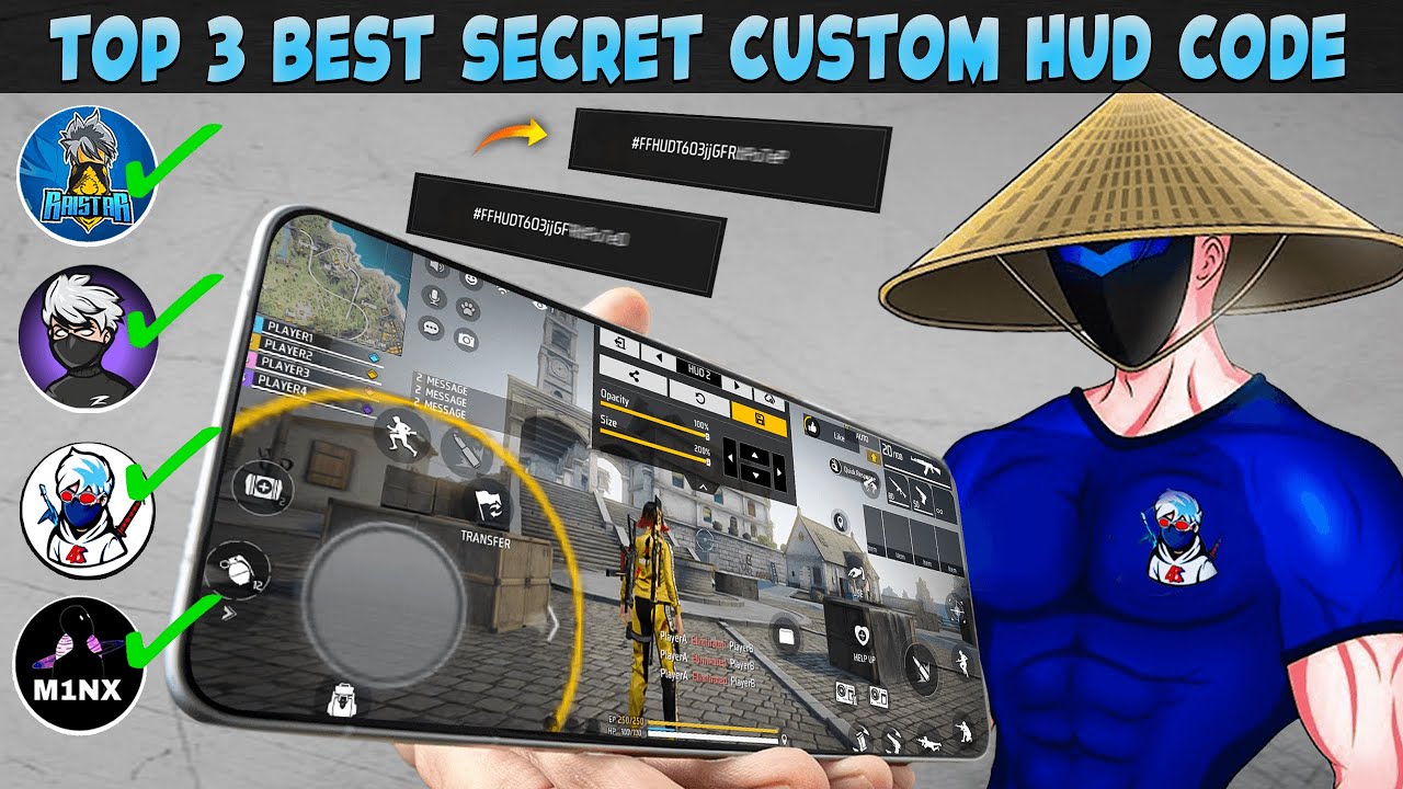 TOP 3 BEST CUSTOM HUD CODE For 99% Headshot Rate ☠️🔥 2gb, 4gb, 6gb, 8gb ...