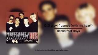 BSB - Quit playin' games (with my heart) (Stereo Karaoke)