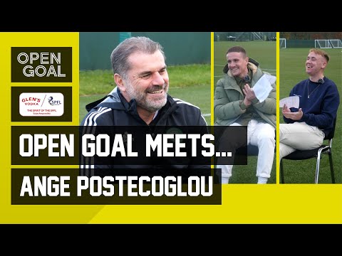 FUNNY ANGE POSTECOGLOU INTERVIEW | Open Goal Meets... Celtic (Now Spurs) Manager