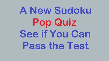 Sudoku Primer 254 - Sudoku Pop Quiz