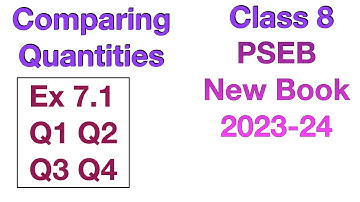 Q1 Q2 Q3 Q4 Ex 7.1 Class 8 | Comparing Quantities | Chapter 7 | PSEB Maths