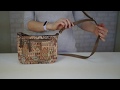 Маленькая каркасная женская сумка Вояж 360 гобелен + экокожа 26х19х9 см