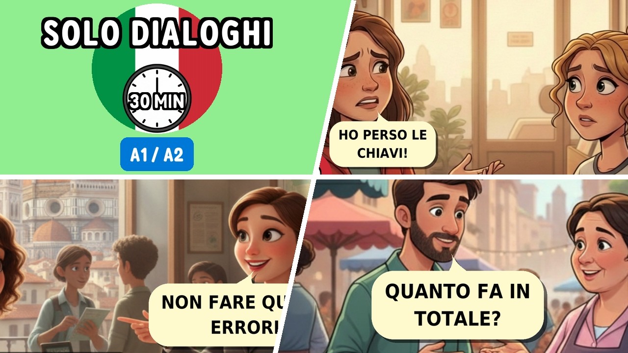 Italiano per Principianti 🇮🇹 10 Scene di Vita Reale che devi conoscere! 🚀