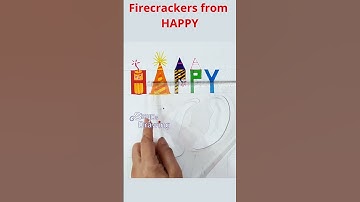 How to draw Firecracker from HAPPY  #shorts #firecracker #drawing #diwali