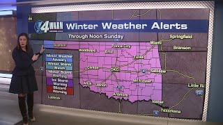 Winter weather moves into Oklahoma Friday, Saturday