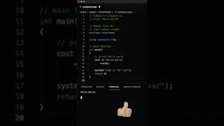 How To Print Hello World in C++ #shorts #coding #programming screenshot 5