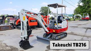 Takeuchi TB216 Mini Excavator | Controls Walkthrough, Specs & Demo