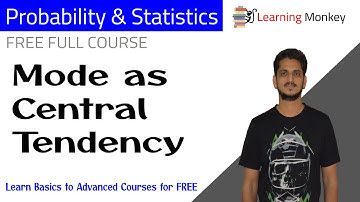 Mode as Central Tendency || Lesson 11 || Probability & Statistics || Learning Monkey ||