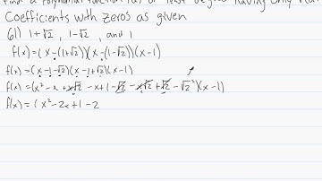 Precalculus 3.3.61 Find a polynomial function f(x) with these zeros.