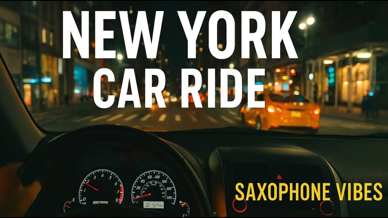 New York Car Ride 4k  & ASMR Music
