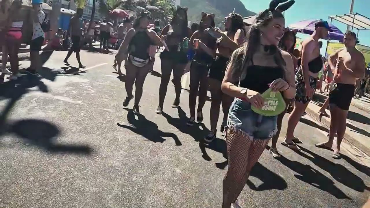 Carnival Walk in Rio 2025  | Colorful Costumes & Crowds in Brazil  4K