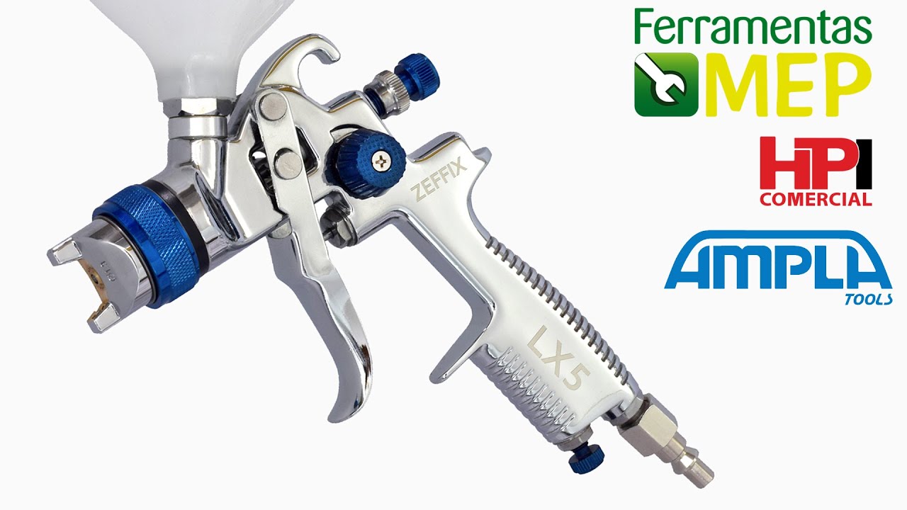 Pistola de Pintura Hvlp Zeffix Lx5 Bico 1,3mm com Filtro Regulador