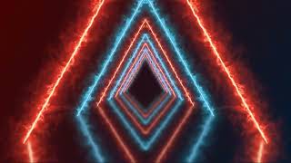 4K Abstract Background Video Neon Tunnel Loop Triangle | VJ Loop - Alizio