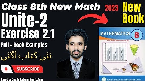 Class 8th Math New Book 2023 Chapter 2 Exercise  2.1 Full||New book math class 8Th||SNC