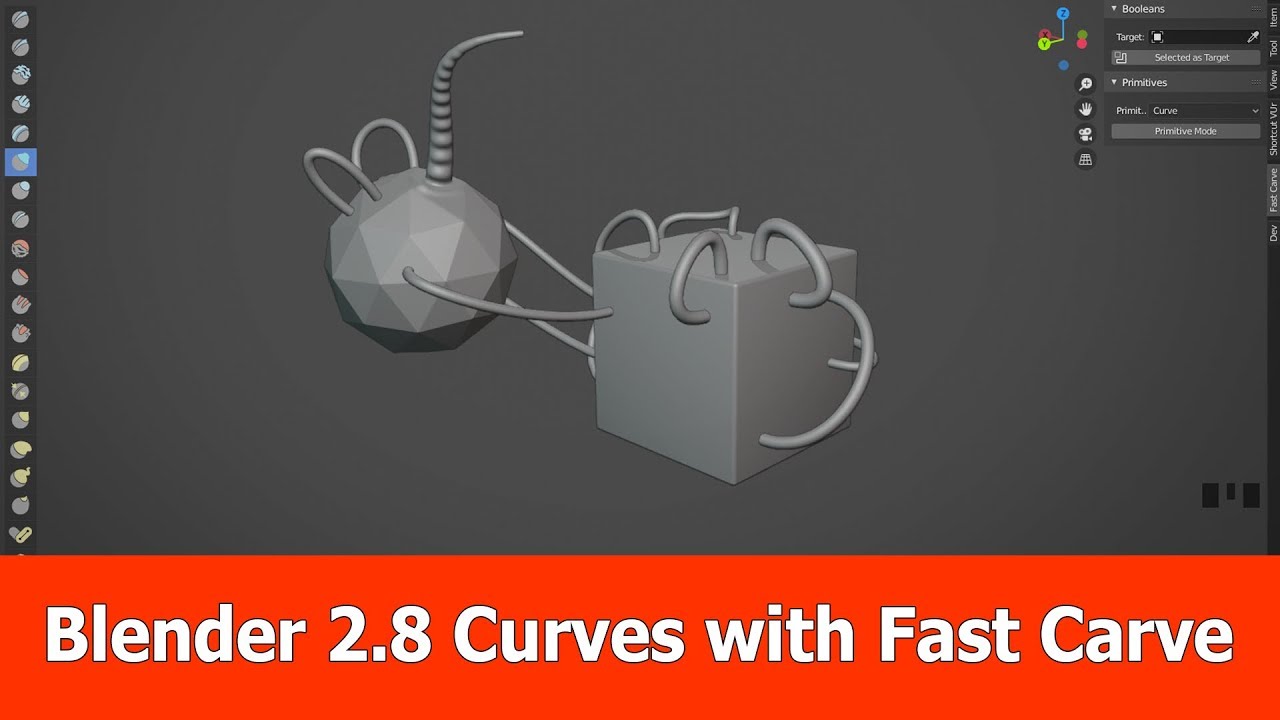 Blender 2 8 Bevel Curves With Fast Carve Addon Youtube