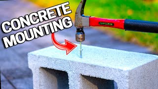 How to Fasten to Concrete -  EASY WAY - Walls/Floors/Block