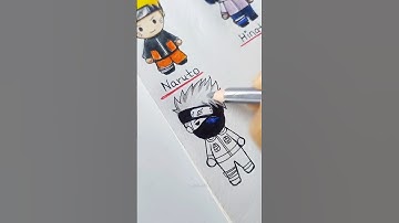 How to draw - Lite Uchiha cute sticker from Naruto #naruto #kakashi #creativeart #viralshorts