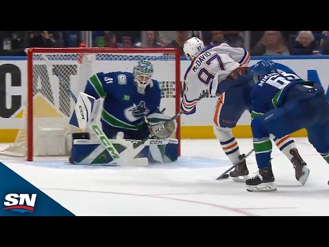 Connor McDavid Springs Free To Net Breakaway Goal vs. Canucks