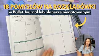18 pomysłów na rozkładówki w planerze niedatowanym lub Bullet Journal | Plan with me
