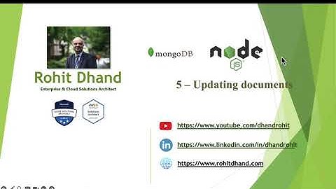 Nodejs Mongodb  - 5 Updating Documents